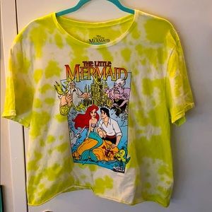 The Little Mermaid Tie Dye Cropped T-Shirt